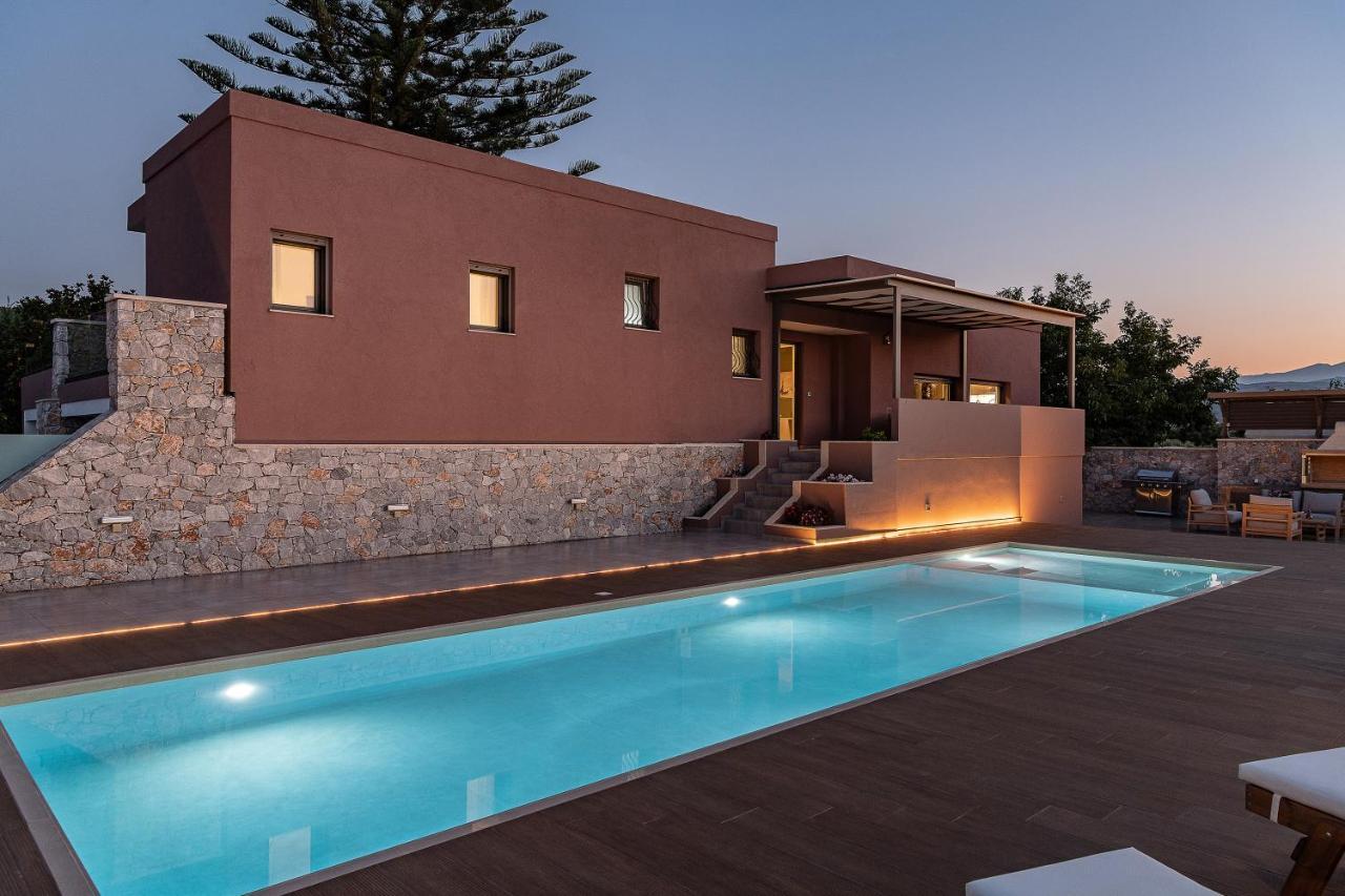 Villa Enny, 3 Bd With Private Heated Pool Agia  외부 사진